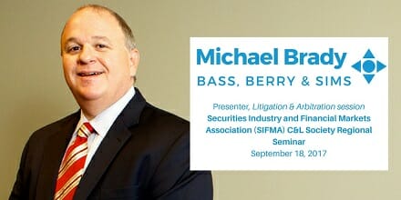 Michael Brady | Litigation & Arbitration presenter | SIFMA 
