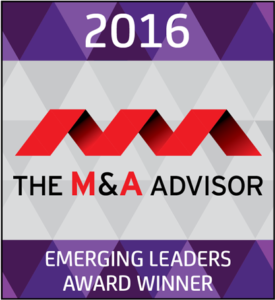 2016 The M&amp;A Advisor Emerging Leaders Award Winner