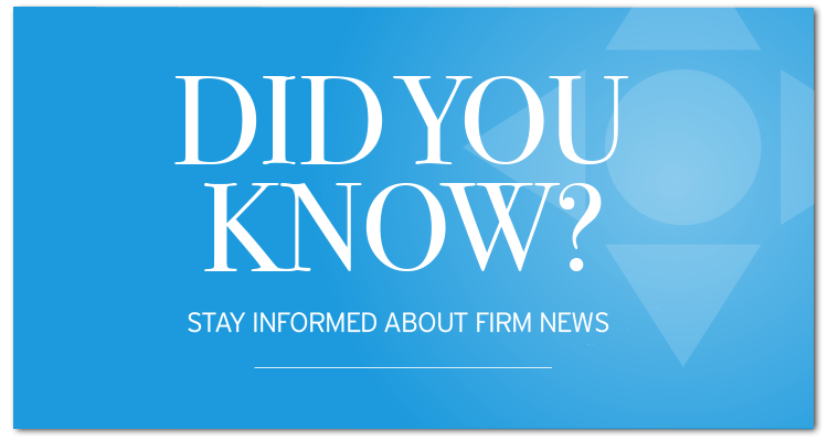 Did you know? Stay informed about Firm News