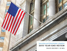 Securities & Shareholder 2015 Year-End Review