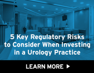 Download the five key regulatory risks to consider when investing in a urology practice to make sure that valuable time and money is not lost due to a derailed deal.